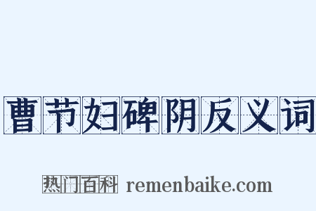 曹节妇碑阴反义词是什么意思的图片